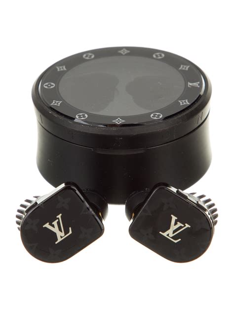 louis vuitton horizon black monogram earphones